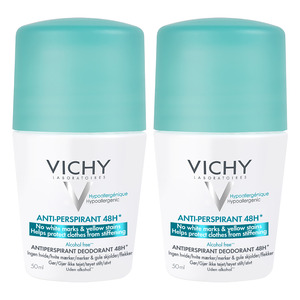 Vichy Anti Stain Antiperspirant Deodorant Roll 48h Pak