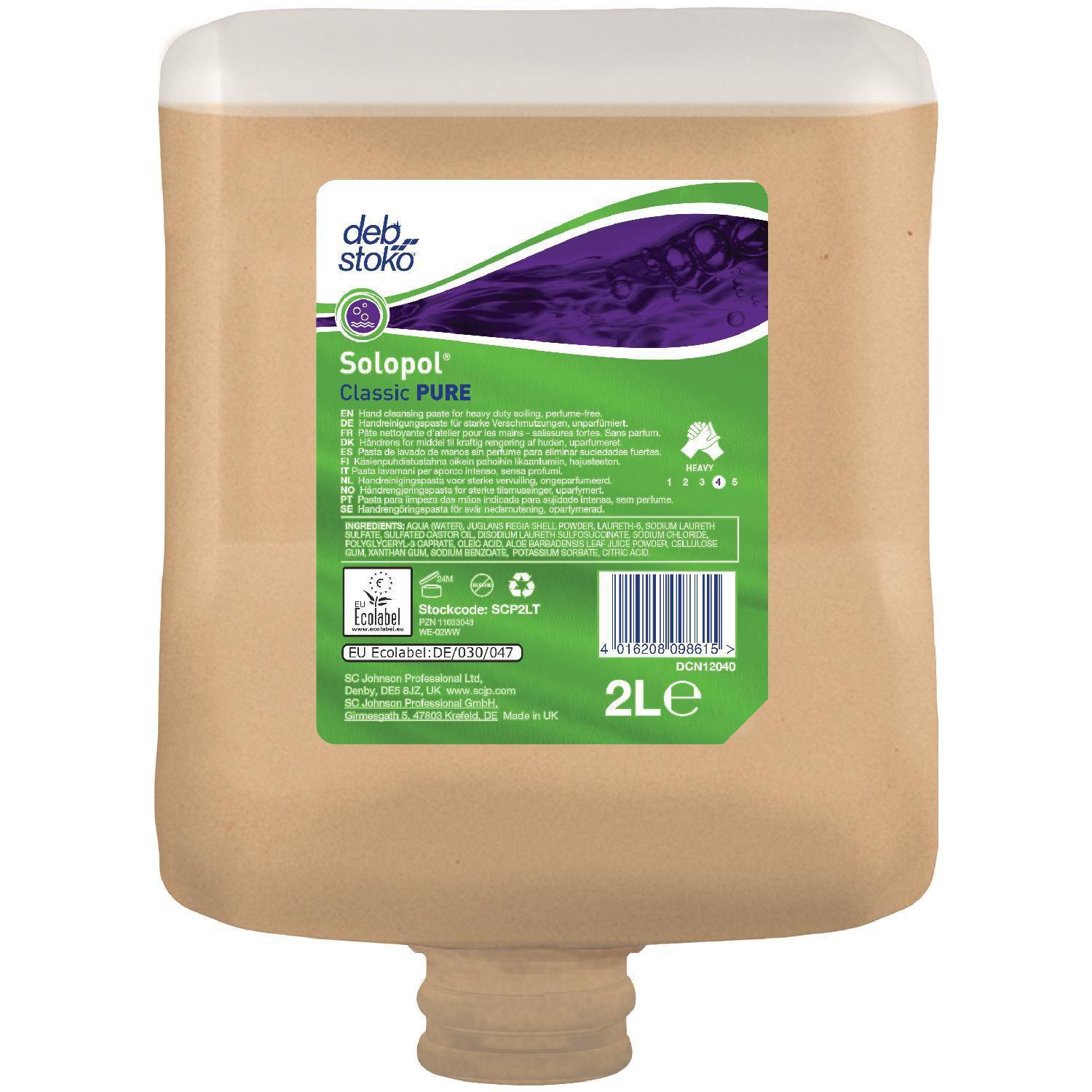 Deb Stoko Solopol Classic Pure Håndrens Rensestyrke Parfume Farve