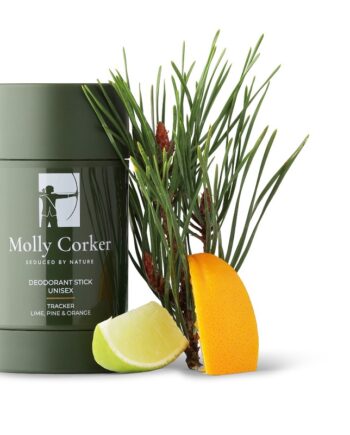 Molly Corker Natural Deodorant Stick Lime  Pine  Orange Tracker